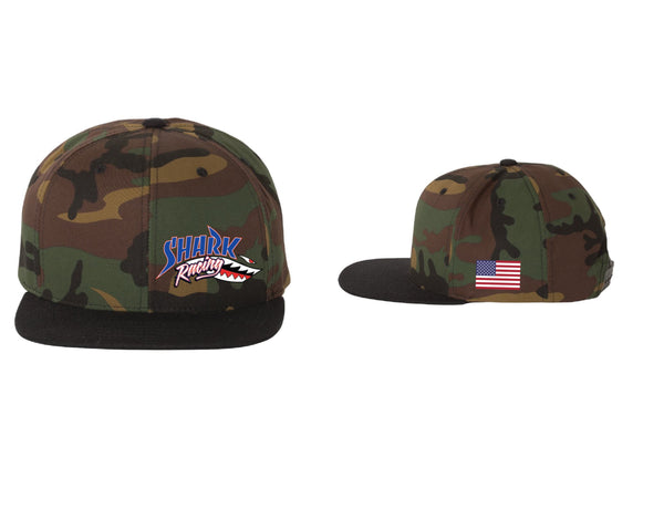 Shark Racing Camo Flat Bill