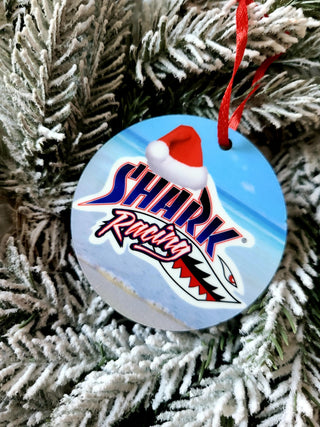 Shark Racing Christmas Ornament
