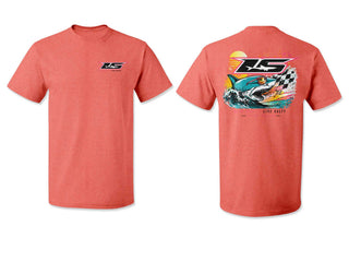 Buy coral Race Fast/Live Salty T-Shirt