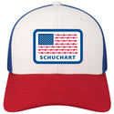 Schuchart Flag White/Red/Royal Trucker