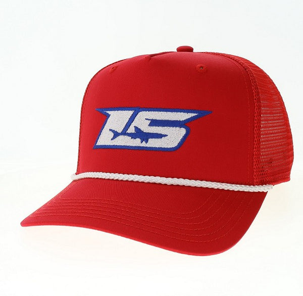 Ls Rope Hat LS Red/White Rope Trucker | Shark Racing