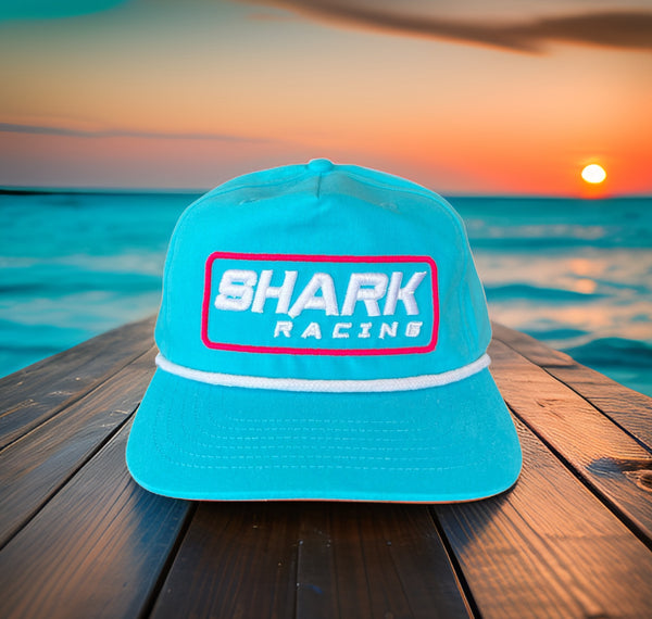 Shark Racing Turquoise Throwback Hat