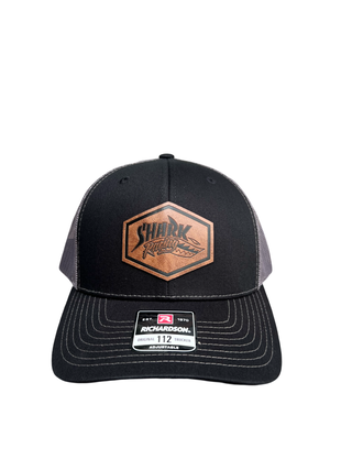 Black/Charcoal 112 Hat with Leather Patch
