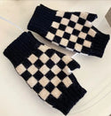 Checkered Fingerless Gloves