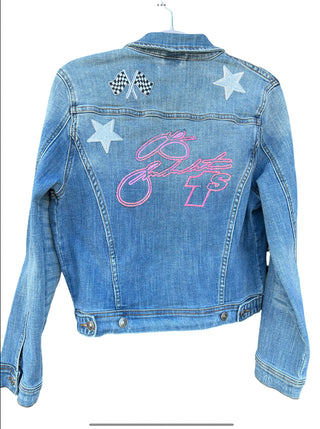 Buy blue-with-pink-foil Logan Schuchart Signature Jean Jacket