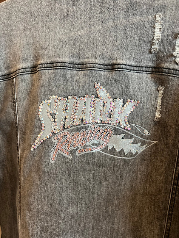 Shark Racing Glitter Jean Jacket