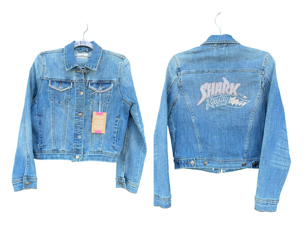 Shark Racing Glitter Jean Jacket