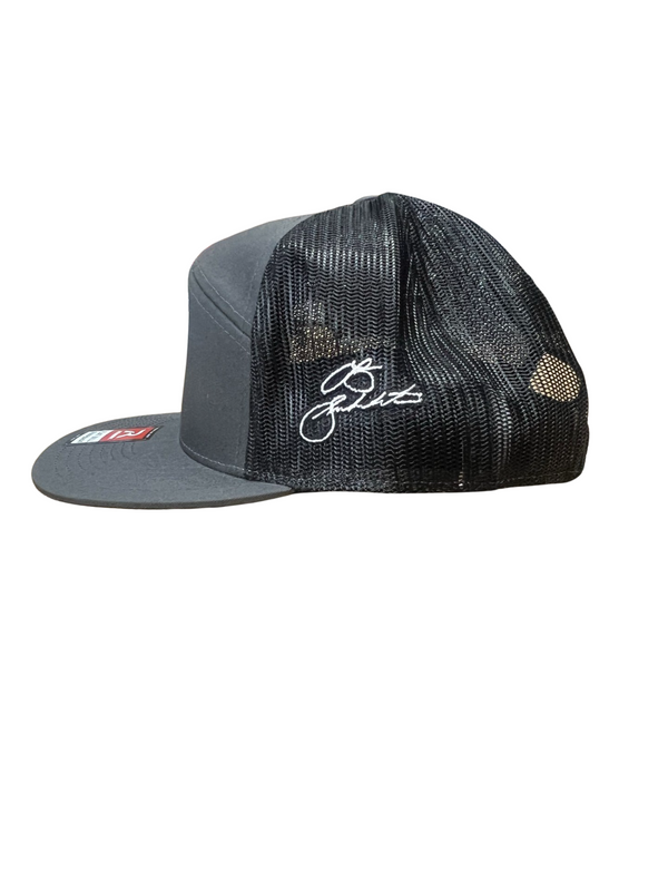 1s Charcoal/Black Flat Bill Hat