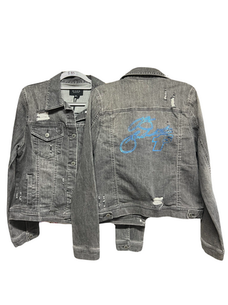 Buy washed-black-with-blue-foil Logan Schuchart Signature Jean Jacket