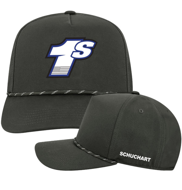 1s Black Caddy with Black/White Rope Hat