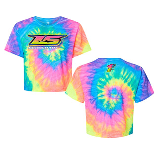 LS Neon Tie-Dye Crop T-Shirt