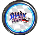 Shark Racing Neon Clock